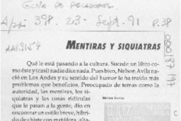 Mentiras y siquiatras  [artículo].