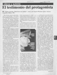 El testimonio del protagonista  [artículo] Carlos Iturra.