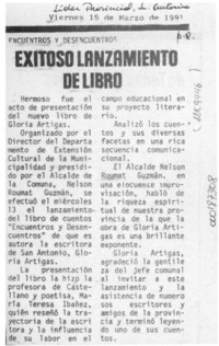 Exitoso lanzamiento de libro  [artículo].