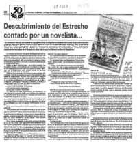 Descubrimiento del Estrecho contado por un novelista --  [artículo].