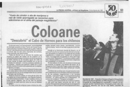Coloane "descubrió" el Cabo de Hornos para los chilenos  [artículo].