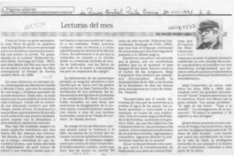 Lecturas del mes  [artículo] Marino Muñoz Lagos.
