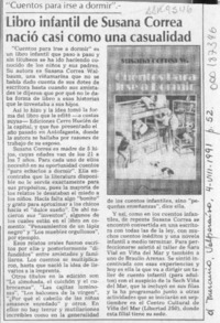 Libro infantil de Susana Correa nació casi como una casualidad  [artículo].