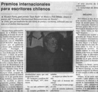 Premios internacionales para escritores chilenos