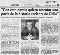 "Con esta novela quiero rescatar una parte de la historia reciente de Chile"  [artículo].