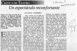 Un espectáculo reconfortante  [artículo] Eduardo Guerrero.