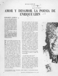 Amor y desamor, la poesía de Enrique Lihn