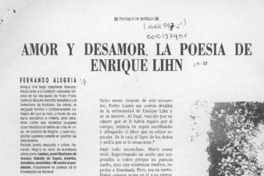 Amor y desamor, la poesía de Enrique Lihn