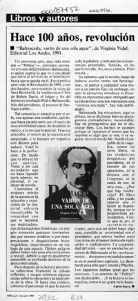 Hace 100 años, revolución  [artículo] Carlos Iturra.