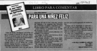 Para una niñez feliz  [artículo] María Teresa Herreros.