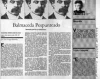 Balmaceda pespunteado  [artículo] Luis Vargas Saavedra.