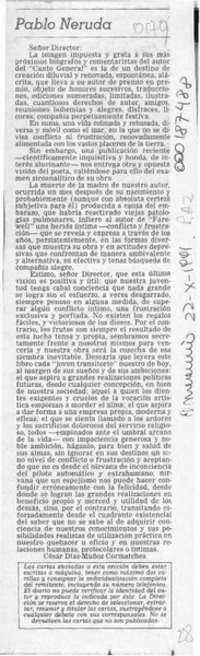 Pablo Neruda  [artículo] César Díaz-Muñoz Cormatches.