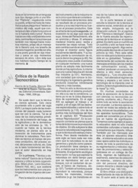 Crítica de la razón tecnocrática  [artículo] María Ester Donoso.