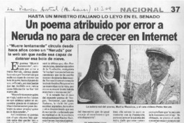 Un Poema atribuido por error a Neruda no para de crecer en internet