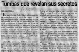 Tumbas que revelan sus secretos  [artículo] Patricio Vildósola.