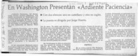 En Washington presentan "Ardiente paciencia"  [artículo].