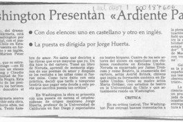 En Washington presentan "Ardiente paciencia"  [artículo].