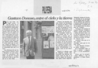 Gustavo Donoso, entre el cielo y la tierra  [artículo].