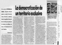 La democratización de un territorio exclusivo  [artículo] Pía Barros.