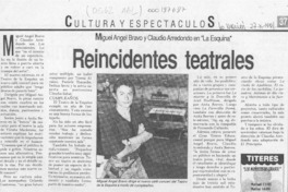 Reincidentes teatrales  [artículo].