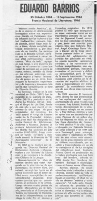 Eduardo Barrios  [artículo].