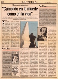 "Cumplido en la muerte como en la vida"