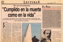 "Cumplido en la muerte como en la vida"