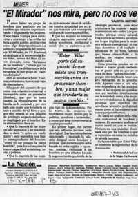 "El Mirador" nos mira, pero no nos ve