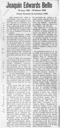 Joaquín Edwards Bello  [artículo].