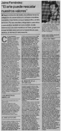 "El arte puede rescatar nuestros valores"