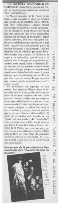 "La Secreta obscenidad de cada día"  [artículo].