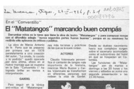El "Matatangos" marcando buen compás  [artículo].