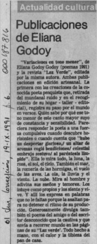 Publicaciones de Eliana Godoy  [artículo].