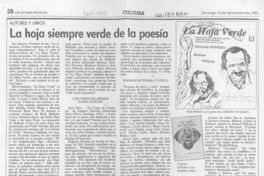 La hoja siempre verde de la poesía  [artículo] Filebo.