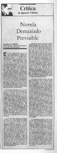 Novela demasiado previsible