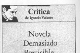 Novela demasiado previsible
