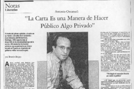 "La carta es una manera de hacer público algo privado"