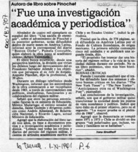 "Fue una investigación académica y periodística"  [artículo] Irene Strodthoff.