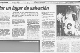 Por un lugar de salvación  [artículo].