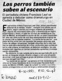 Los perros también suben al escenario  [artículo].