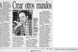 Crear otros mundos  [artículo].