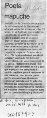 Poeta mapuche  [artículo].
