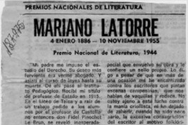 Mariano Latorre  [artículo].