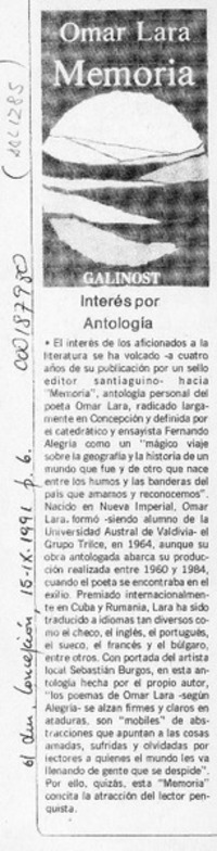 Interés por antología  [artículo].