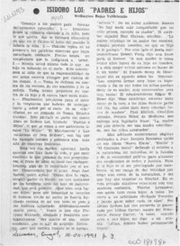 Isidoro Loi, "Padre e hijos"  [artículo] Wellington Rojas Valdebenito.