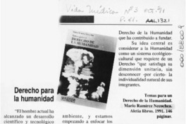 Derecho para la humanidad  [artículo]