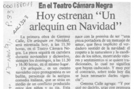 Hoy estrenan "Un arlequín en navidad"  [artículo]
