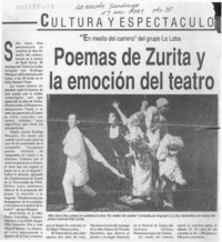 Poemas de Zurita y la emoción del teatro  [artículo].