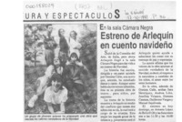 Estreno de Arlequín en cuento navideño  [artículo].