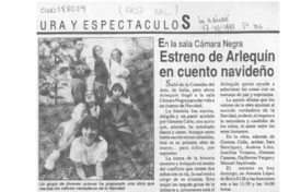 Estreno de Arlequín en cuento navideño  [artículo].